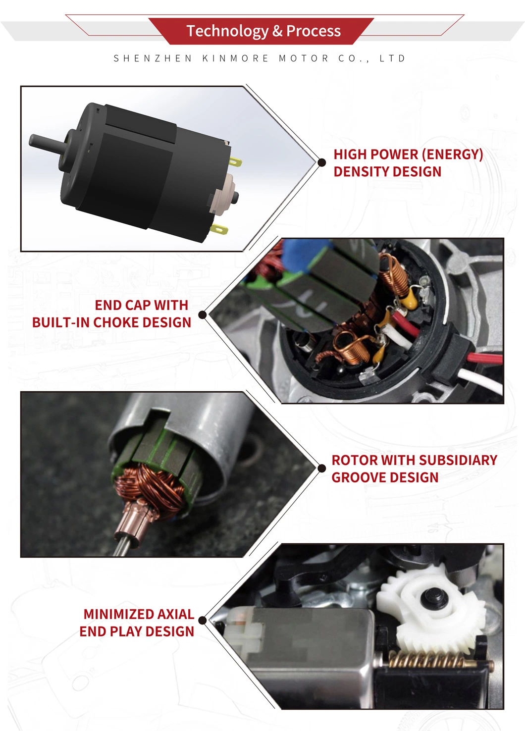 Kinmore 12V 18V 24V Custom 12 24 Volt DC Motor Ie1 RS 755 775 795 895 997 Electric Brush DC Motor with Permanent Magnet