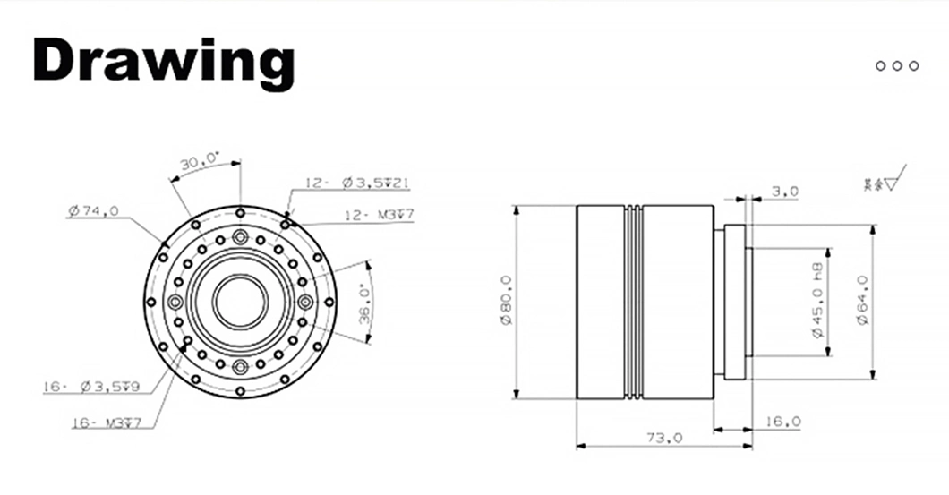 80mm Frameless Motor High Torque Output Motor for Exoskeleton Motor